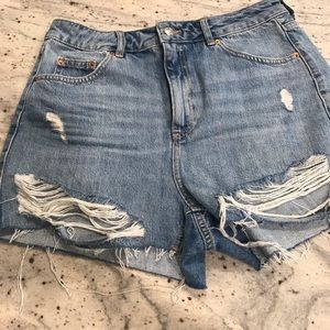 Topshop Mom Jean shorts size 10